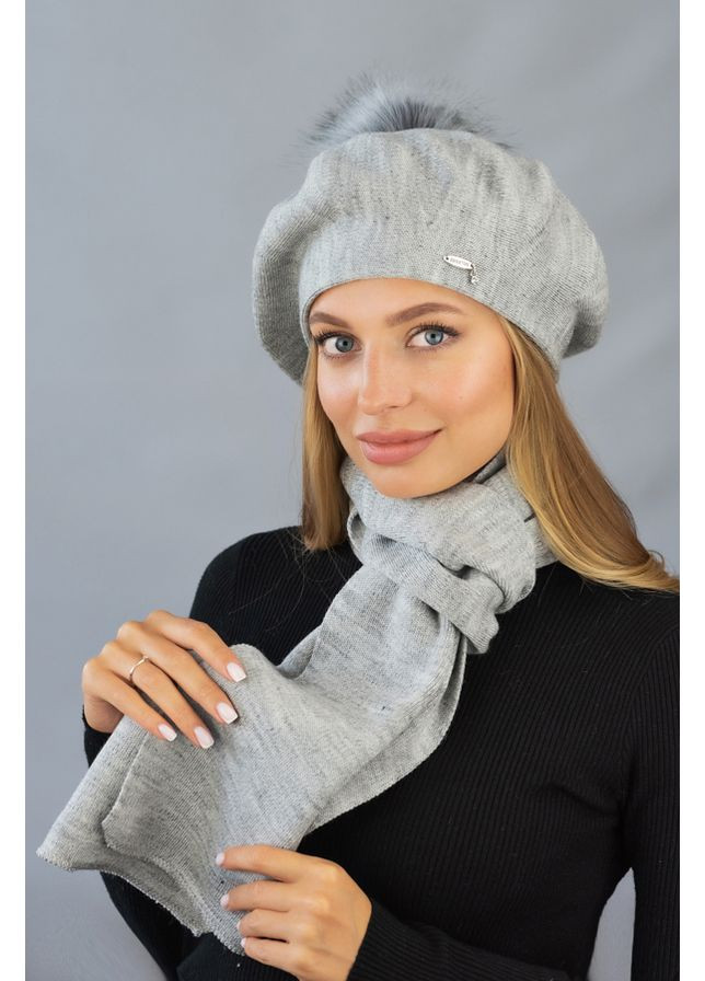 Жіночий комплект бере на флісі та шарф Ляманта Braxton (360506791)