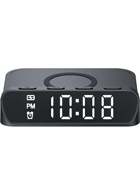 Настольные часы с беспроводной зарядкой Oasis GPSDC03 Black Gelius (316461387)