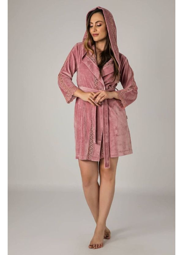 Халат жіночий бавовна/бамбук модель пудра, m Nusa 0387 (365720528)