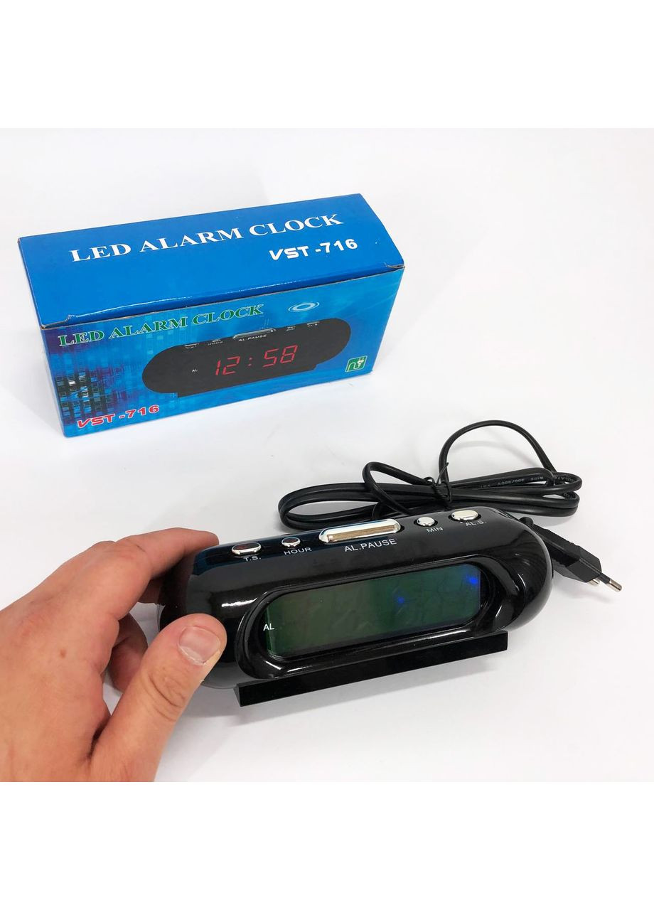 Настільний годинник з led підсвіткою 716-2, Настільний годинник led YW-501 на батарейках VST (351486235)
