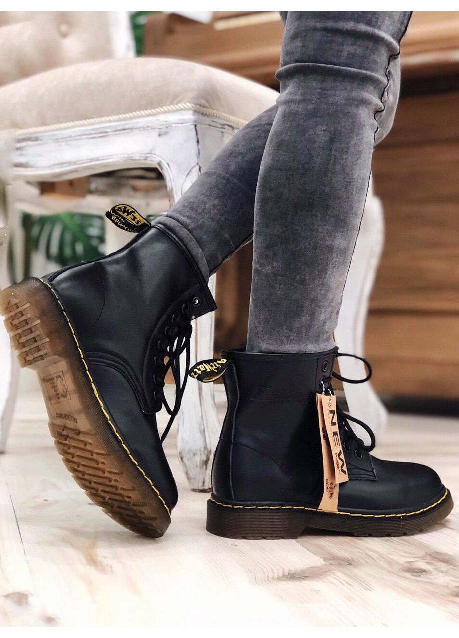 Черевики жіночі Dr.Martens 1460 Black Доктор Мартінс (Хутро) No Brand (366072207)