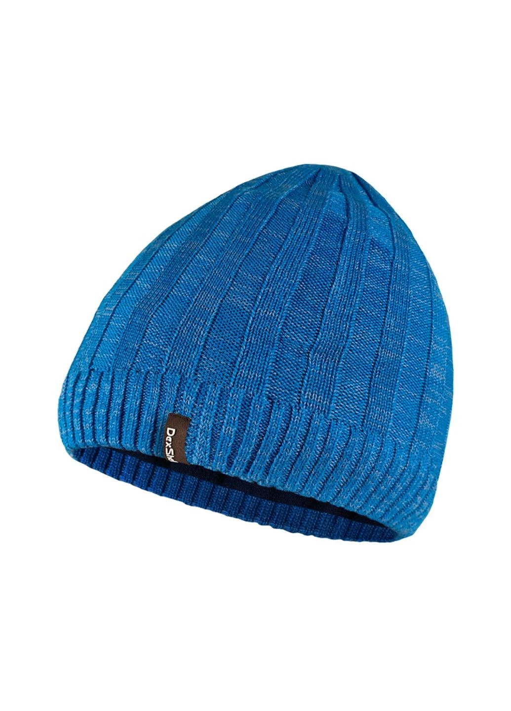Водонепроникна шапка Dexshell Heathered Rib Knit Beanie (56-58 см) Блакитна No Brand (332635569)