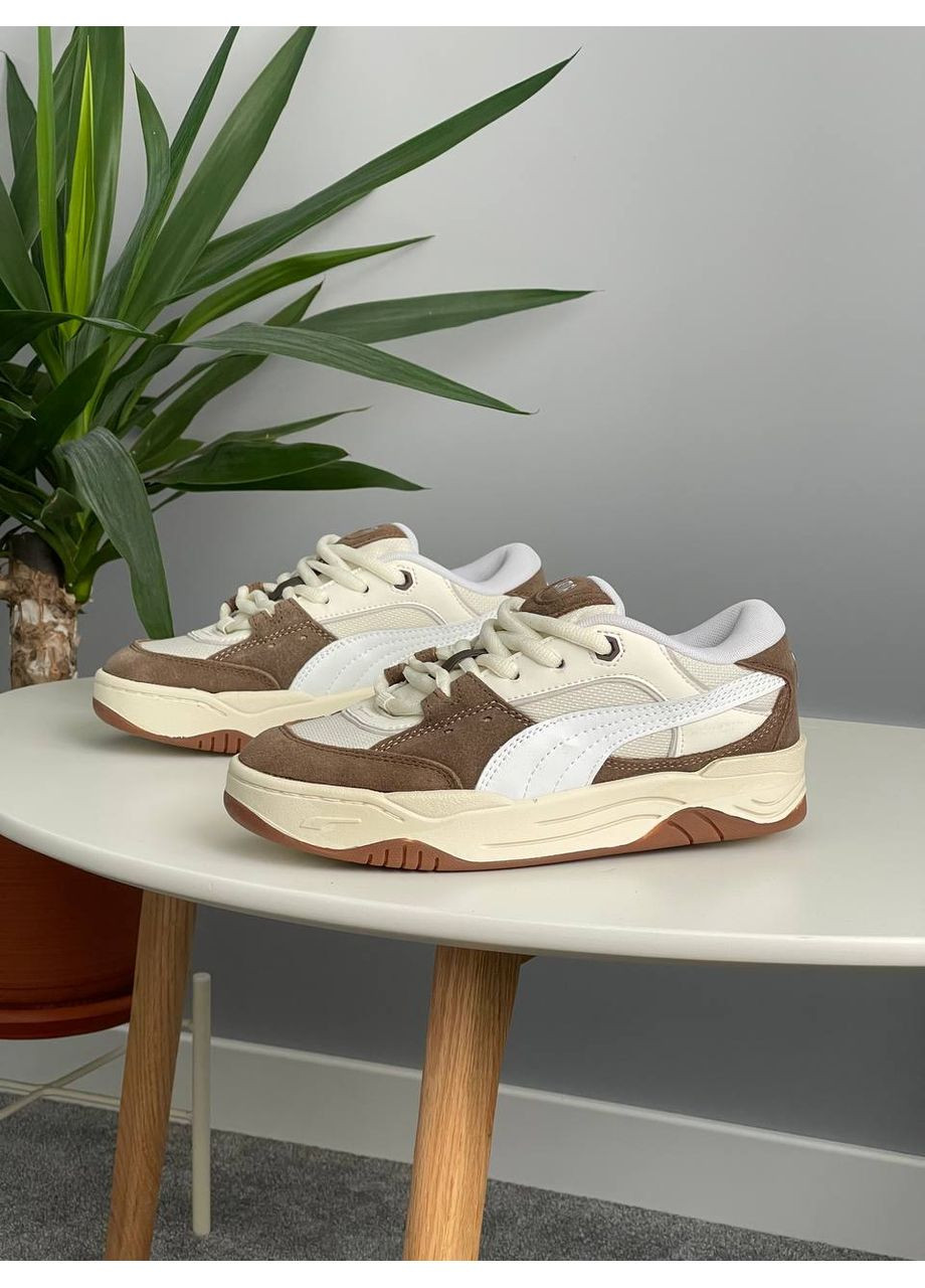 Кросівки жіночі Puma 180 White Brown | Пума 180 білі No Brand білі демісезони (360894517)