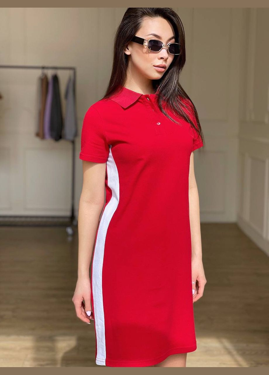 Червона кежуал жіноча сукня лакоста No Brand
