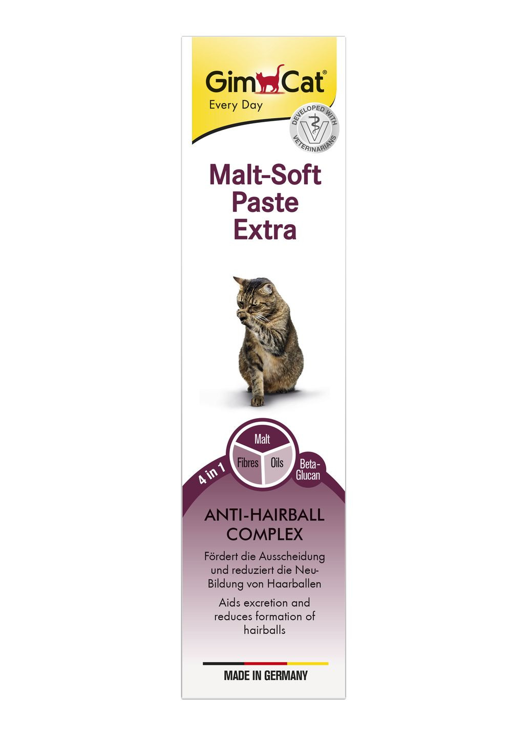 Паста для виведення шерсті Джимкет Malt Soft Paste Extra для котів 200 г (4002064417943) Gimborn (354700749)