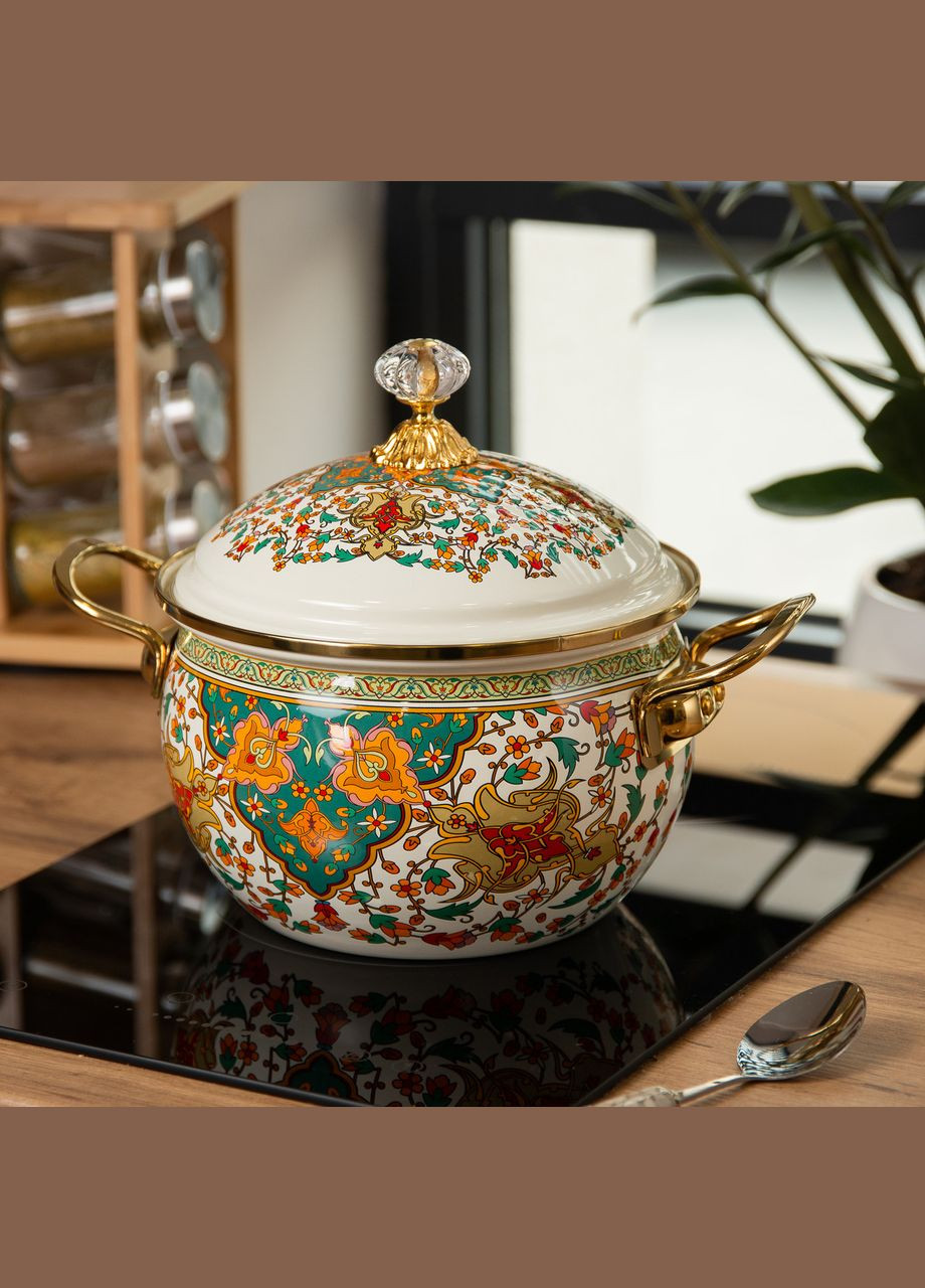 Кастрюля эмалированная 4 л в восточном стиле Yiwu (322503816)