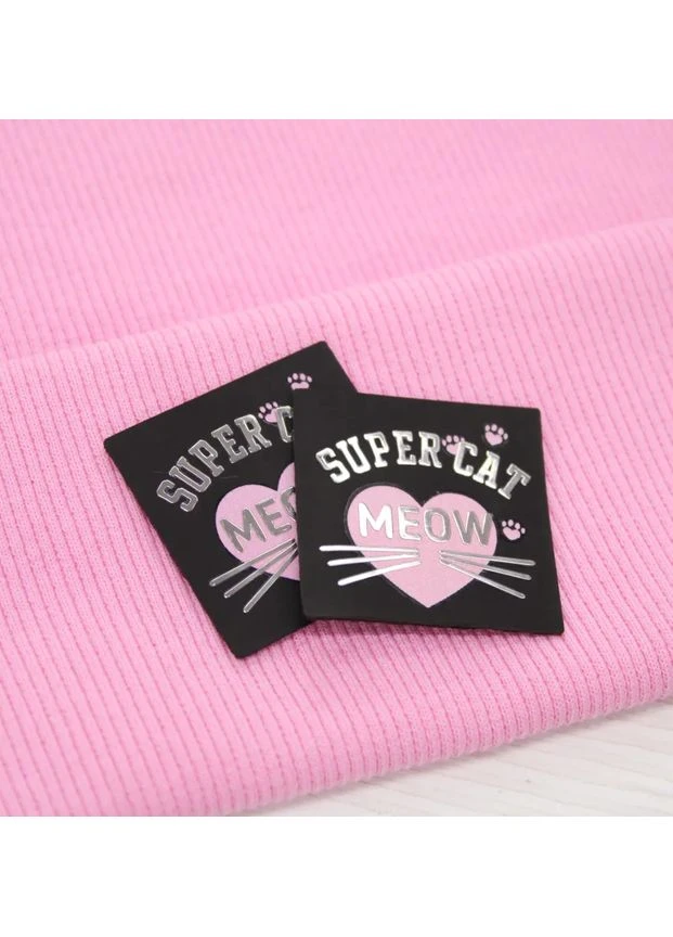 Нашивка "Meow" super cat чорного кольору (316) No Brand (335812502)