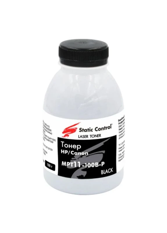 Тонер HP/Canon 100г фасовка (MPT11-100B-P) Static Control (399571229)