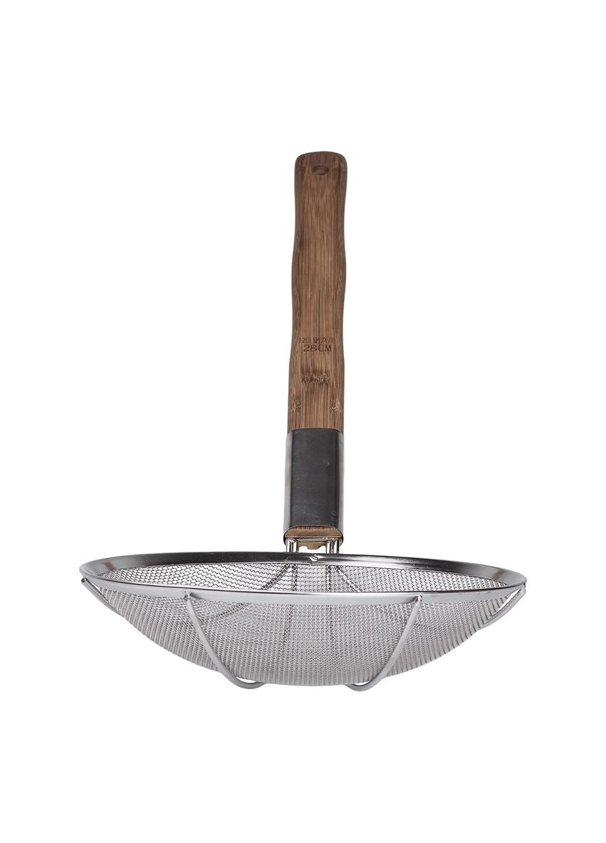 Шумовка "паук" с деревянной ручкой Ø 28 см для фритюра и глаза HP-19-19-28CM (A-033482) Zhongjing (362210578)