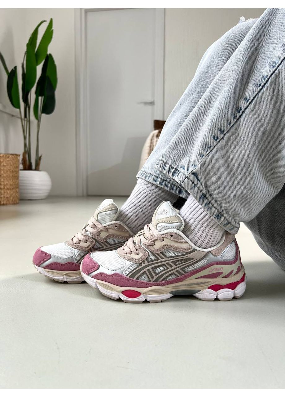 КРОСІВКИ ЖІНОЧІ ASICS GEL NYC WHITE PINK АСІКС ГЕЛЬ НЮК No Brand рожеві демісезони (368857705)