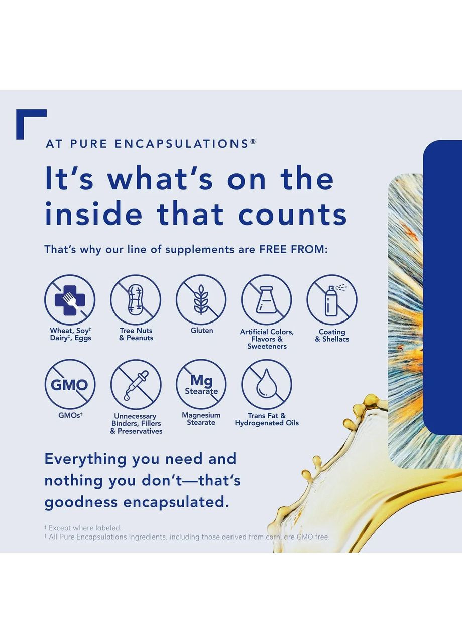 ГАМК (GABA) 120 капсул Pure Encapsulations (361114044)