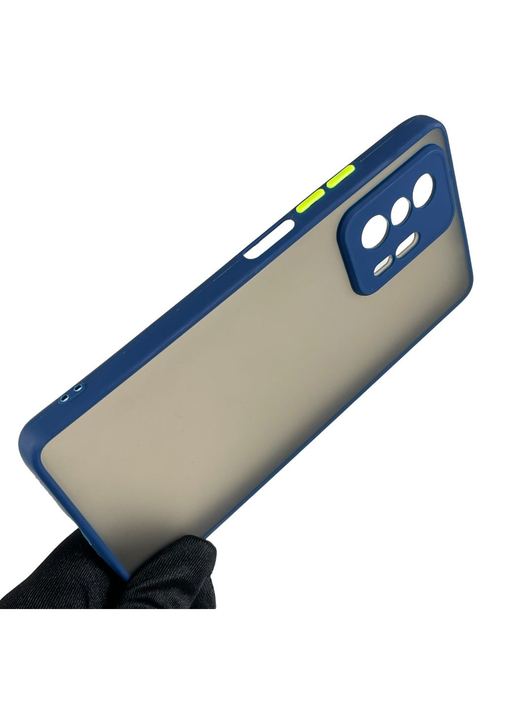 Чехол для 11T Pro противоударный матовый с высокими бортами с защитой камеры сяоми 11т про тёмно-синий Xiaomi (366020362)