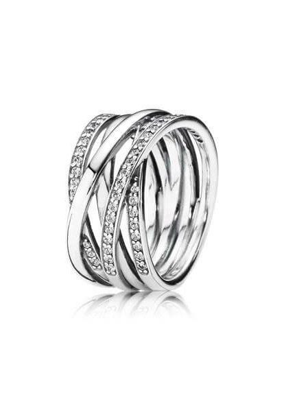 Серебряное кольцо Светящиеся линии No Brand (332055419)