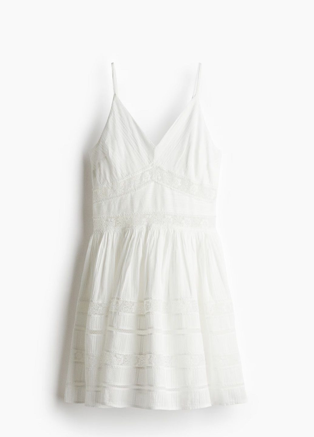 Белое кэжуал платье H&M с цветочным принтом