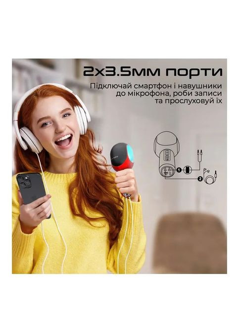 Микрофон (vocalmic.red) Promate VocalMic Bluetooth 2 x AUX LED Red (356149315)
