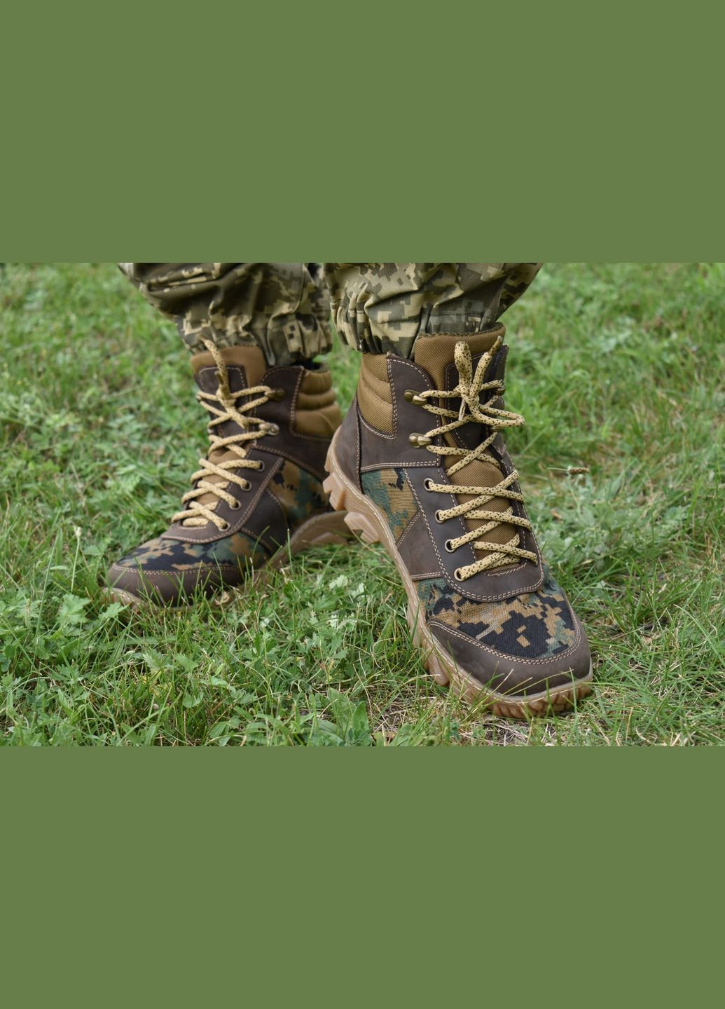 Військові Чоловічі Тактичні Берці Зимові. 36-48р Коричневі+Піксель. Теплі та зручні! MSZM-1019 No Brand (301138635)