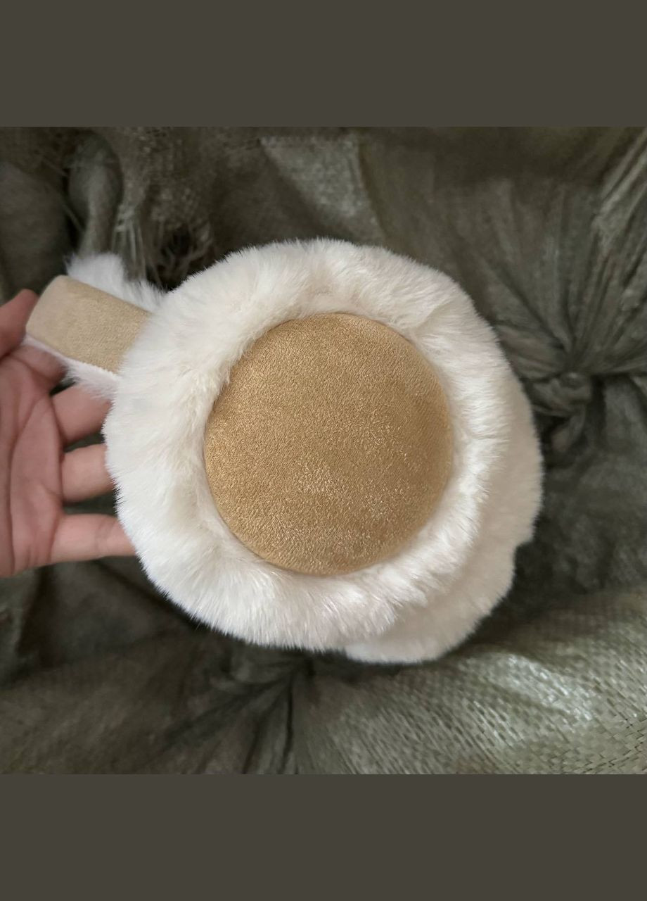 Наушники зимние теплые замшевые беж No Brand Замшеві навушники (315638591)