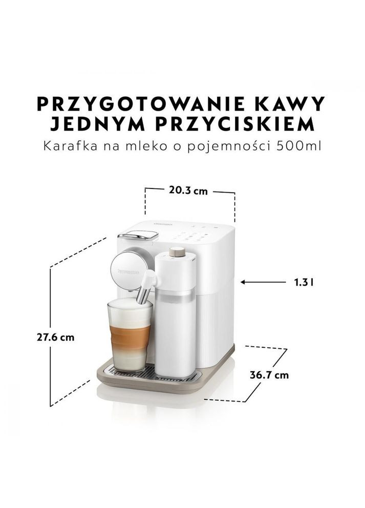 Капсульная кофеварка эспрессо Nespresso Gran Lattissima EN 640.W Delonghi (315028767)