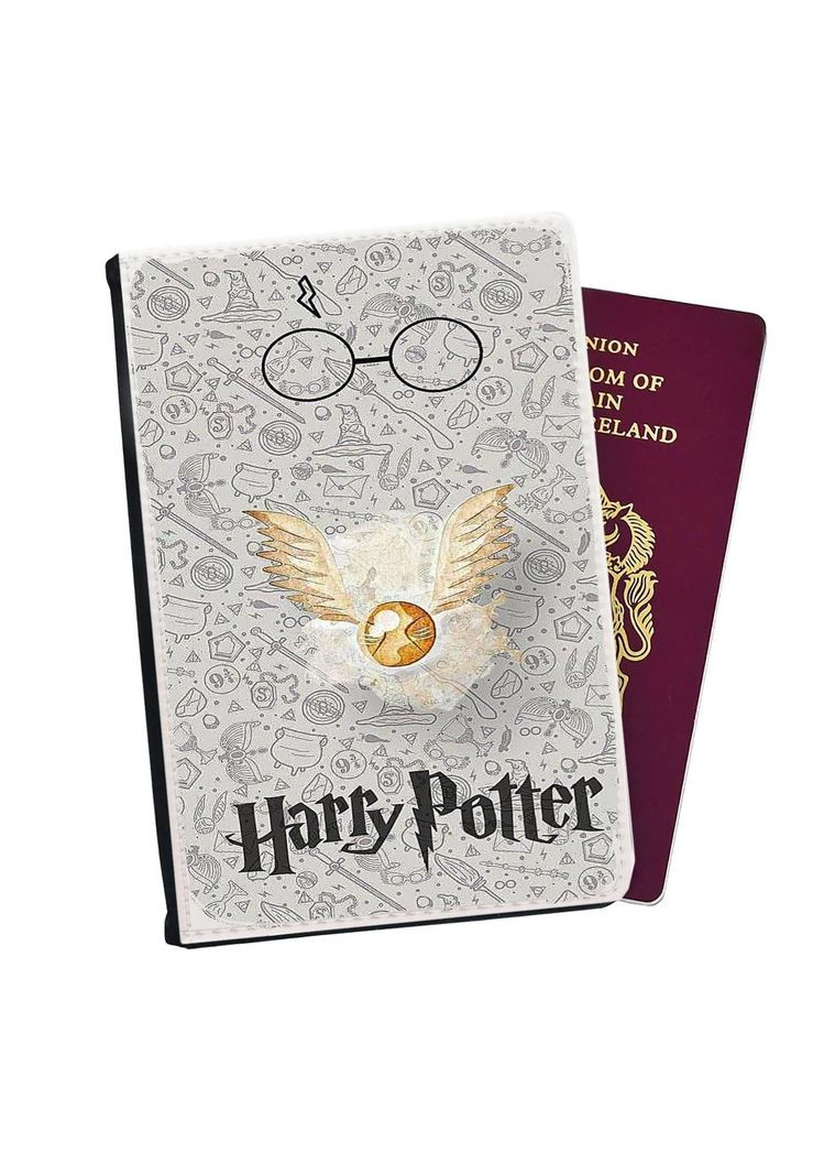 Портмоне Гаррі Поттер Обкладинка на паспорт, автодокументи з відсіками #002 Чорний No Brand (317550798)