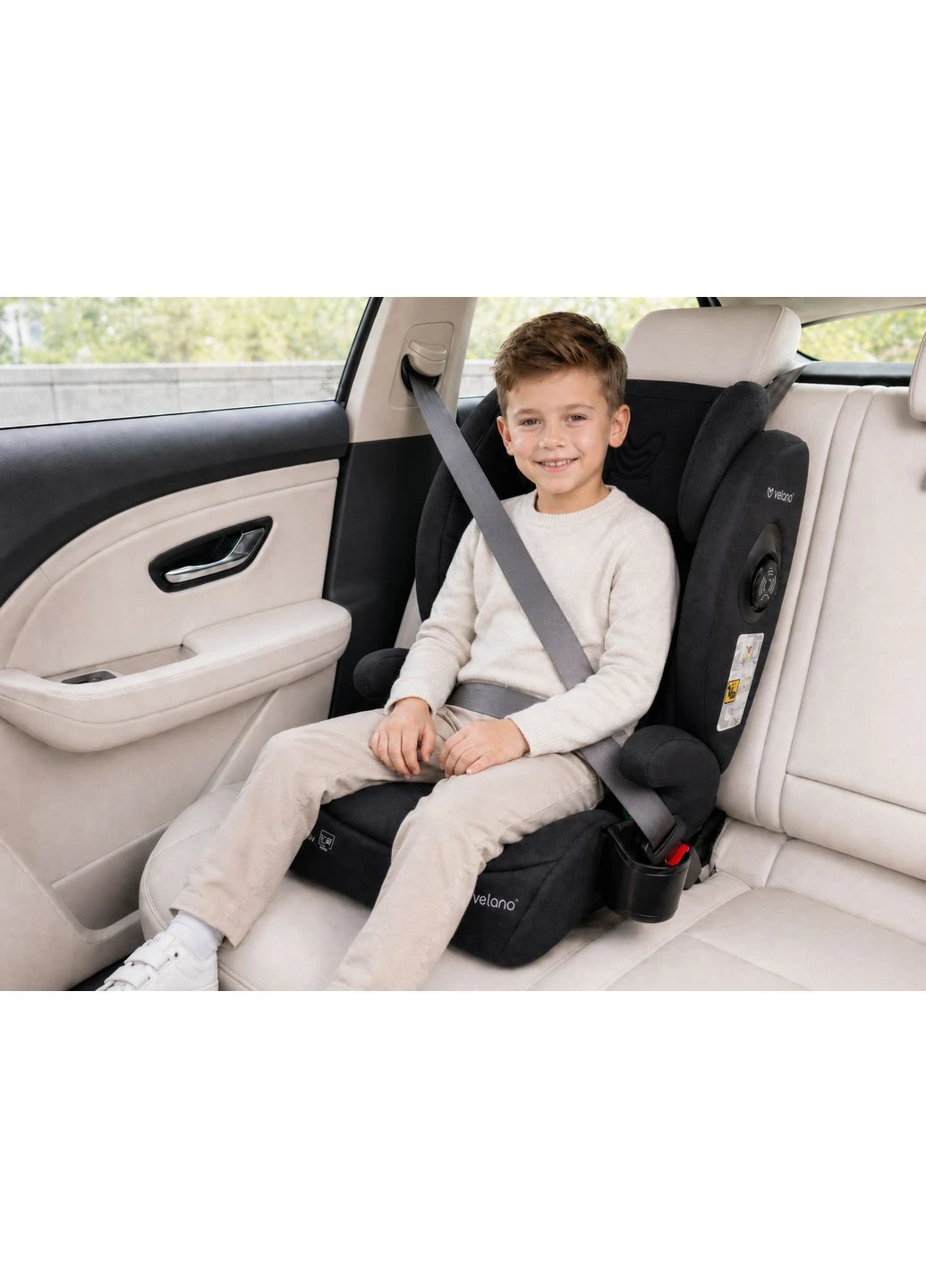 Автокресло Forza i-Size 100–150 см, ISOFIX, black (3-12 лет) Velano (391572635)