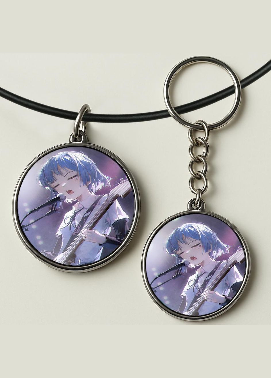 Набор подвеска (кулон) и брелок Аниме Отшельник рокер #02 (подарочный набор) No Brand (332633794)