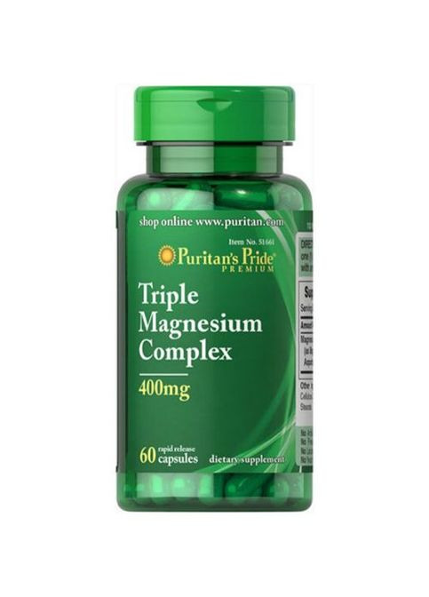 Puritan's Pride Triple Magnesium 400 mg 60 Caps Puritans Pride (292285439)