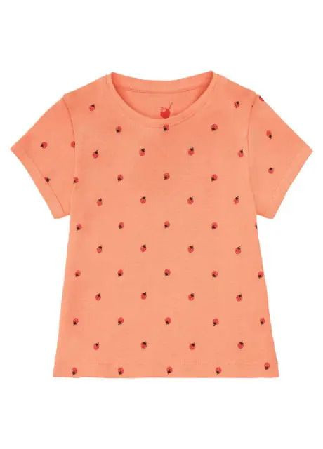 Помаранчева всесезон піжама літня для дівчинки футболка + шорти Lupilu