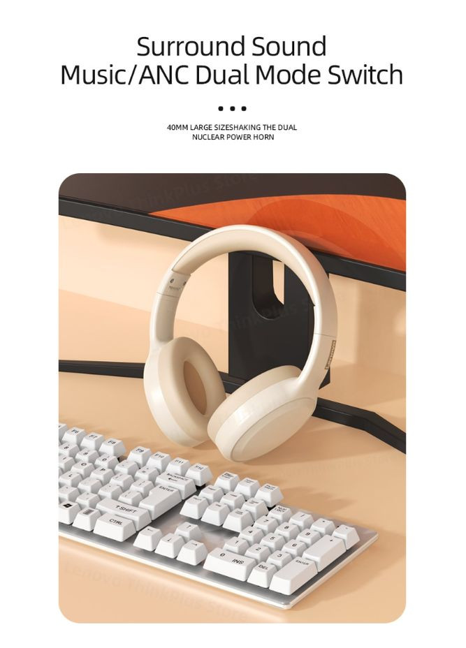 Беспроводные наушники TH30 Beige White Lenovo (300523849)