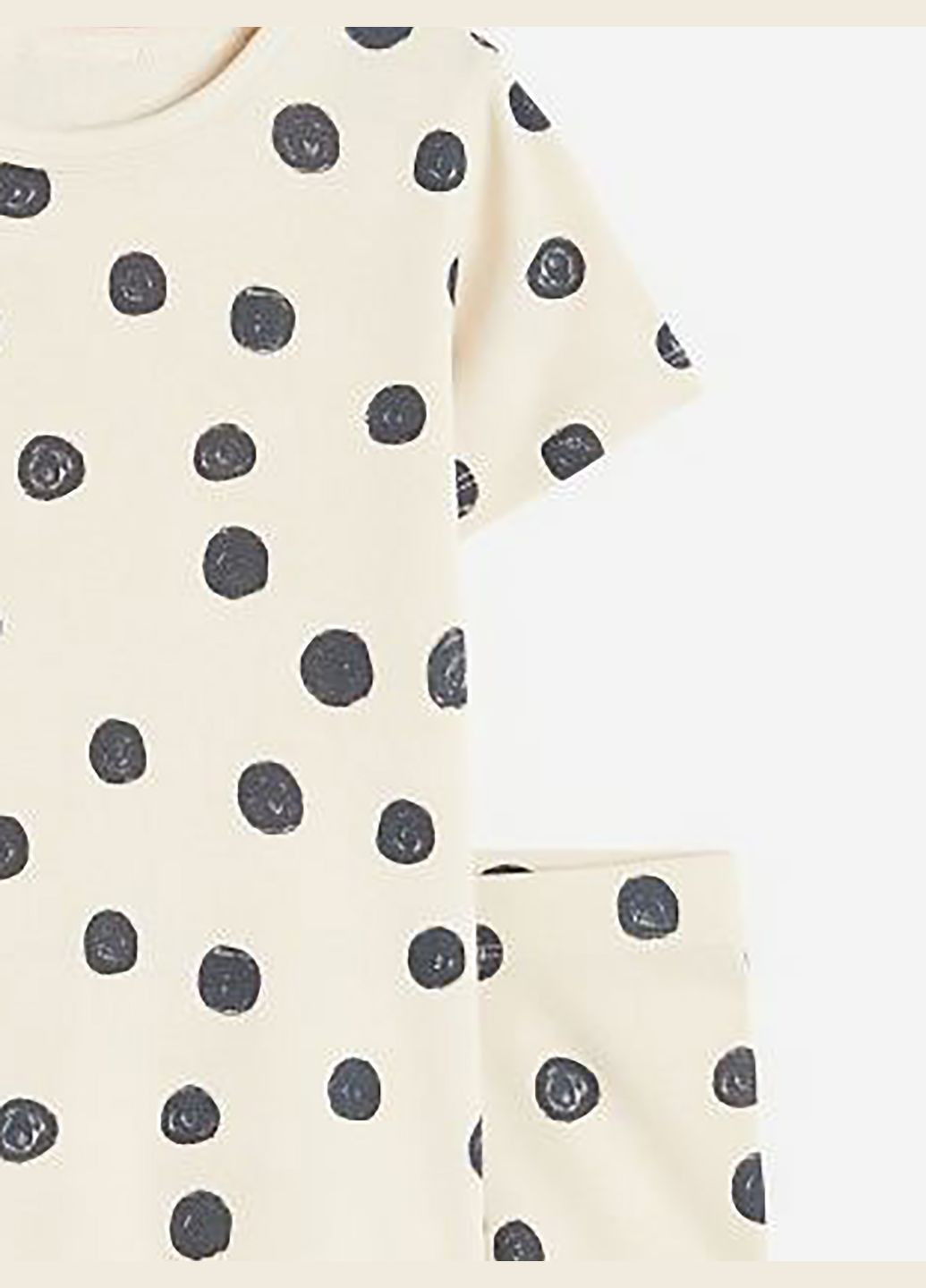 Світло-бежева всесезон піжама (футболка, шорти) H&M