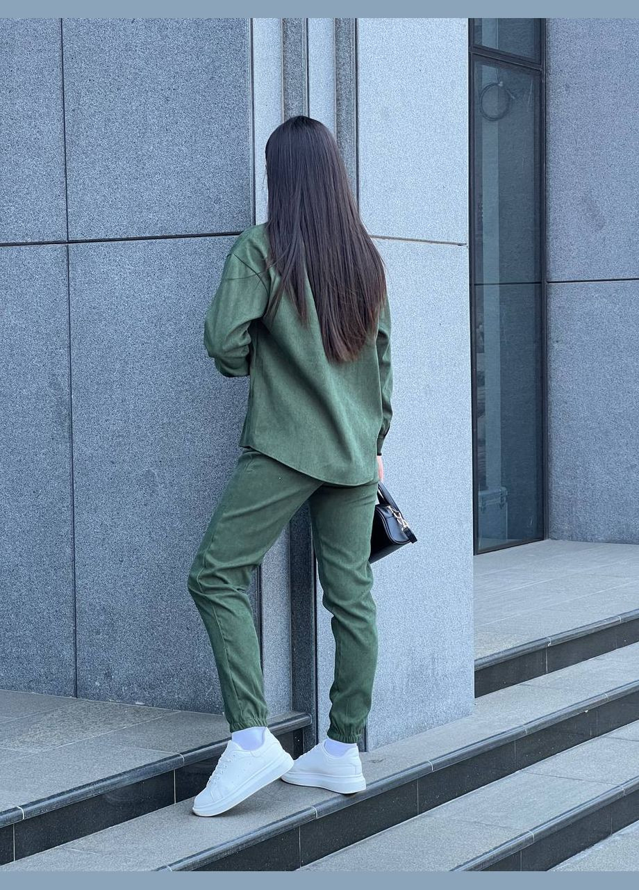 Женский костюм из микровельвета на кнопках цвета 26052 Vo Fashion (296932367)