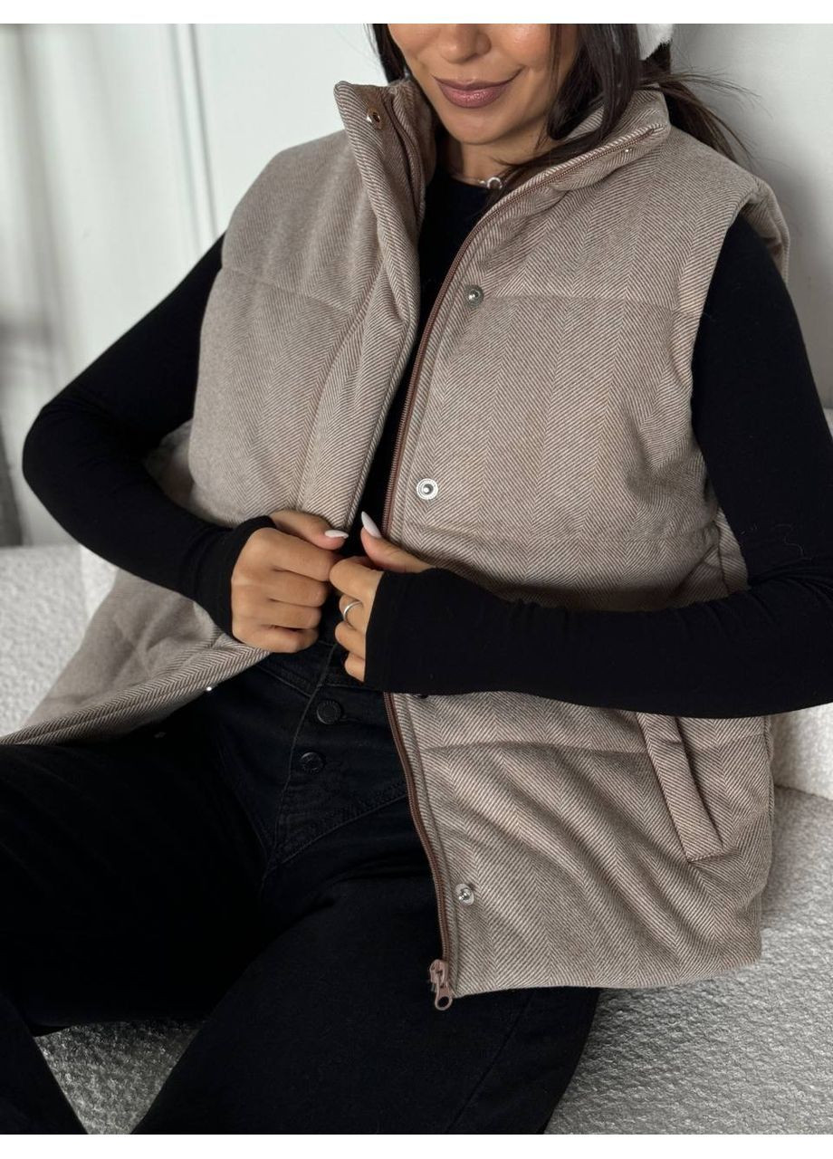 Женская кашемировая жилетка с высоким воротником. MonCher (363849298)