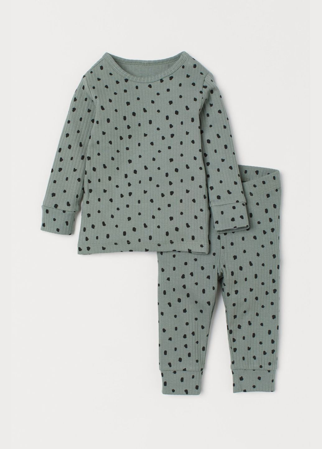 Оливковий (хакі) літній комплект (лонгслів, легінси) H&M