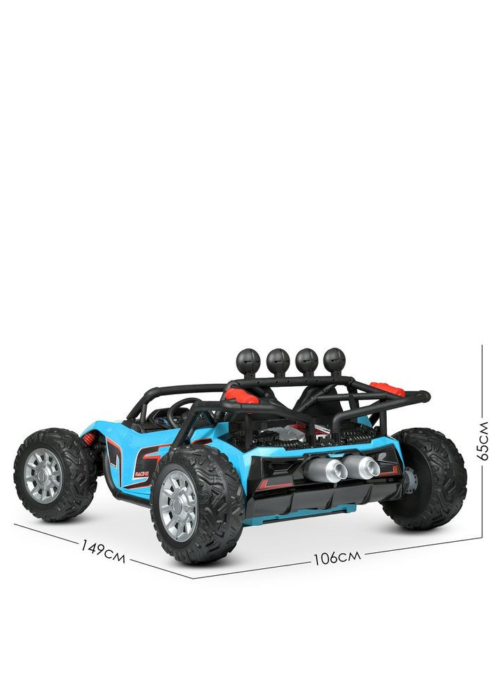 Детский электромобиль Багги Racer JS3168EBLR-4(24V), двухместный. Голубой Bambi (285716368)