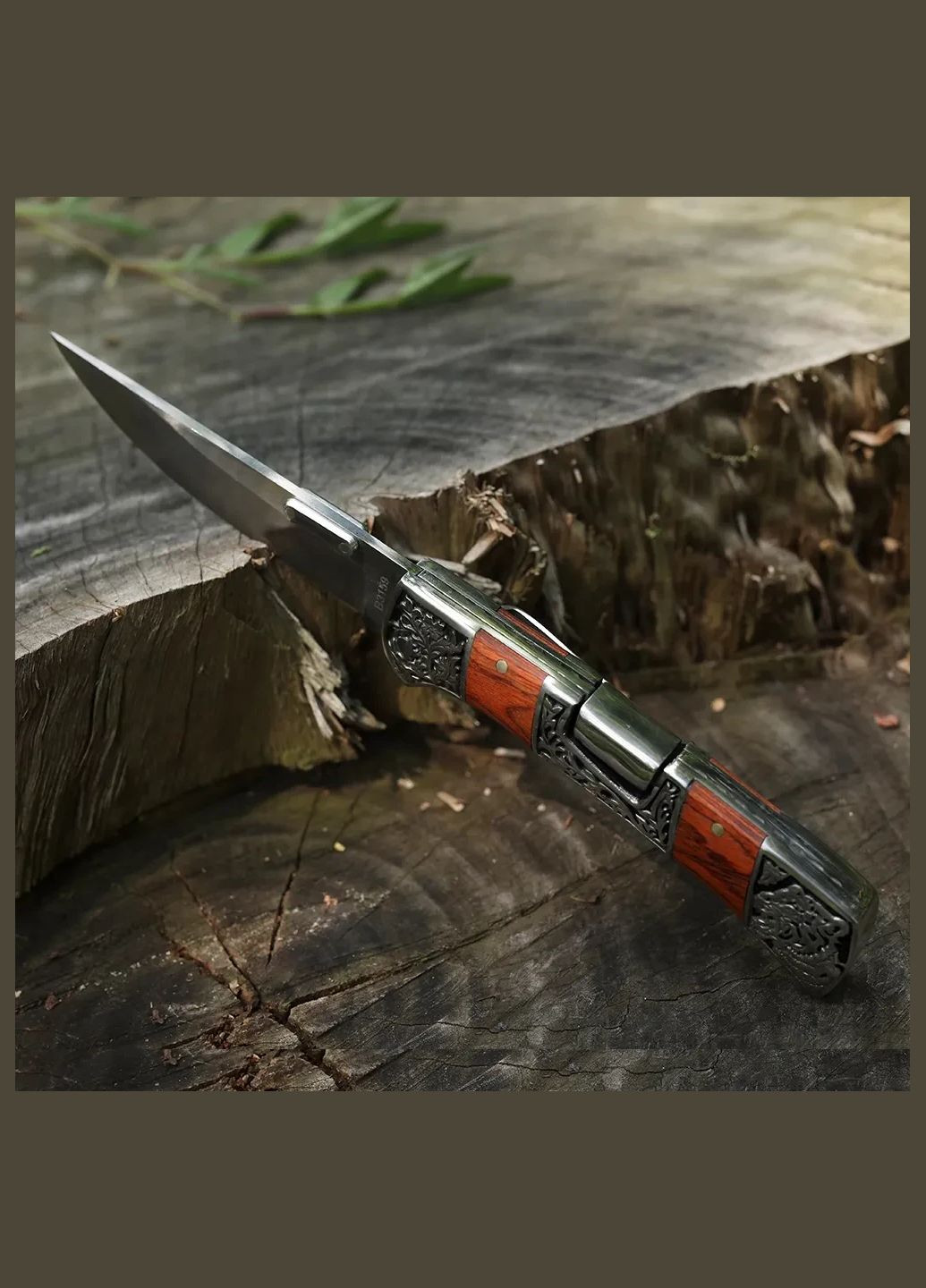 Ніж складаний В3159 Дерев'яна ручка з гравіюванням Columbia (346597110)