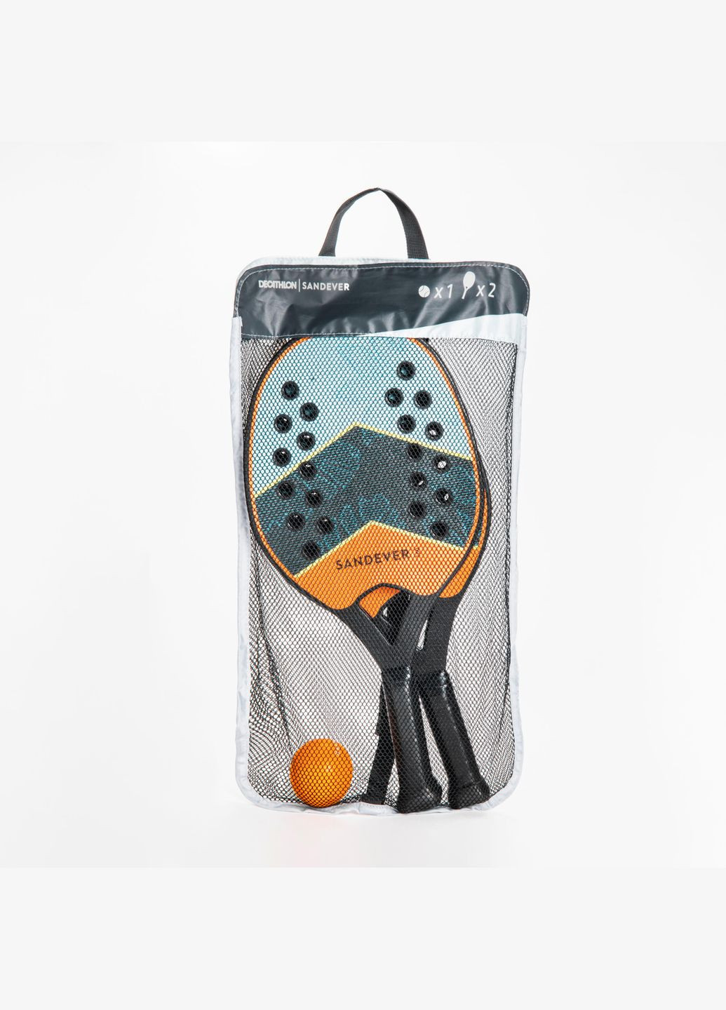 Набір для Пляжного Тенісу (2 ракетки та 1 м'яч) Різнокольорові SANDEVER (348117596)