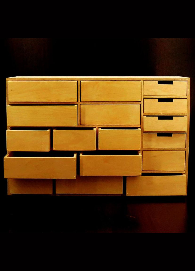 Мини-комод из дерева Кавасан карри (МНК-003003) No Brand (328227693)