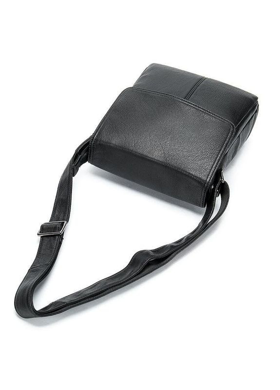 Шкіряна сумка крос боді чоловіча месенджер через плече чорна 20015 Vintage (329197651)