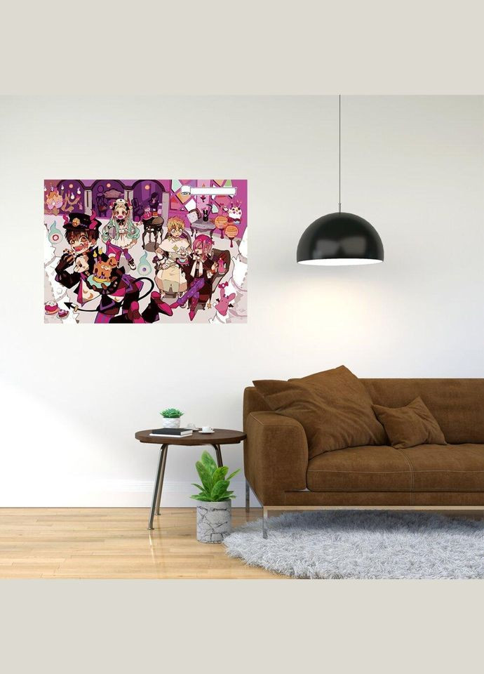 Плакат- із принтом "Jibaku Shounen Hanako-kun - Туалетний хлопчик Ханако-ку (манга аніме) 7" A2 А0 Кавун постер (316210922)