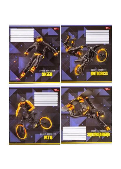 Зошит кольоровий 18 листів Мрії для школи з лінійкою комплект 20 штук в упаковці ProDobro (367092058)