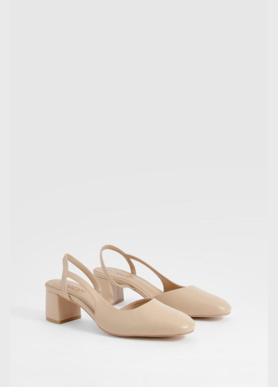 Бежевые босоножки на каблуке Boohoo