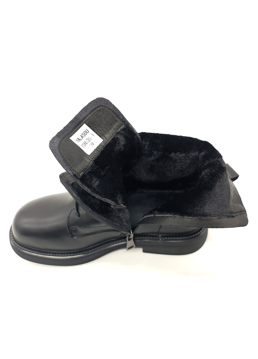 Осенние женские ботинки черные кожаные ya-12-2 23 см (р) Yalasou