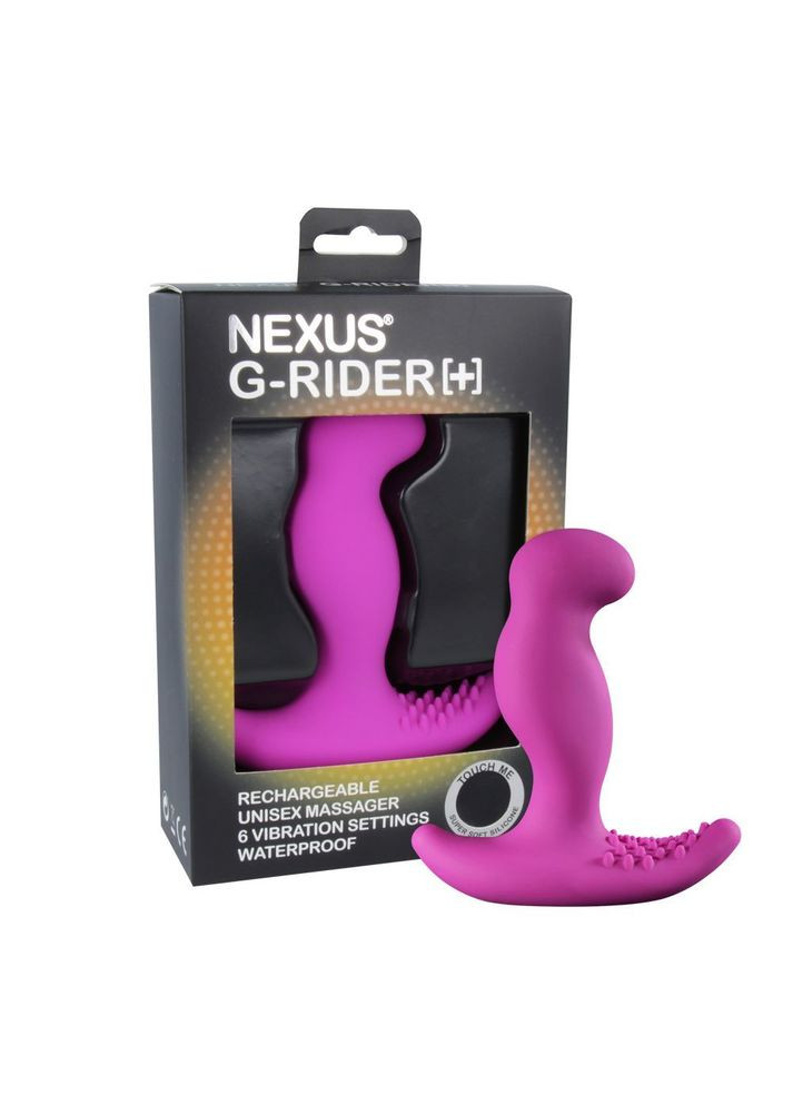 Массажер простаты с вибрацией G-Rider Plus Purple, макс диаметр 3,8 см, перезаряжается Nexus (335395436)