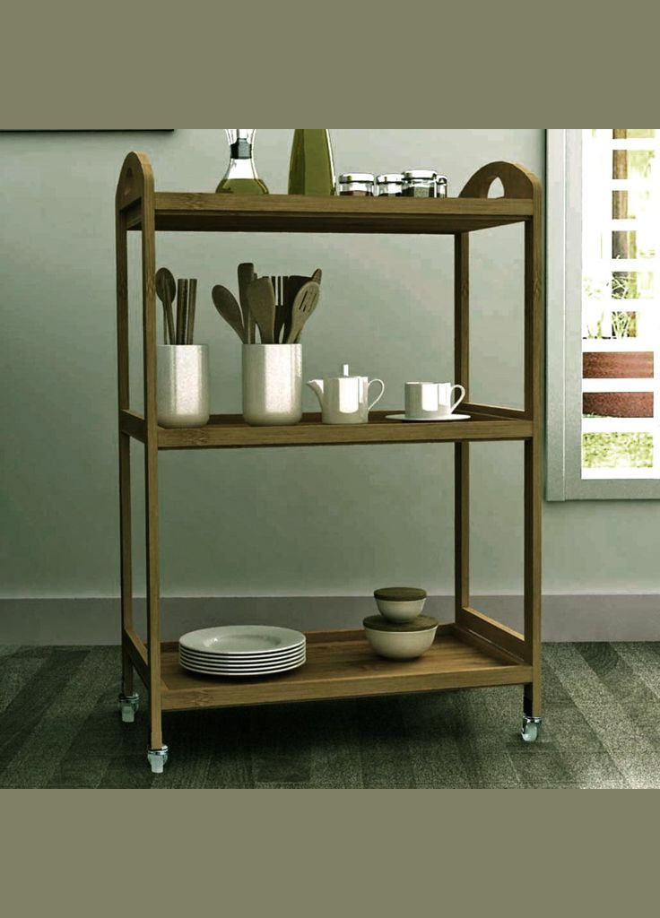 Сервірувальний столик з дерева Копенгаген 3 мускат (ЄТК-300107) No Brand (327847394)