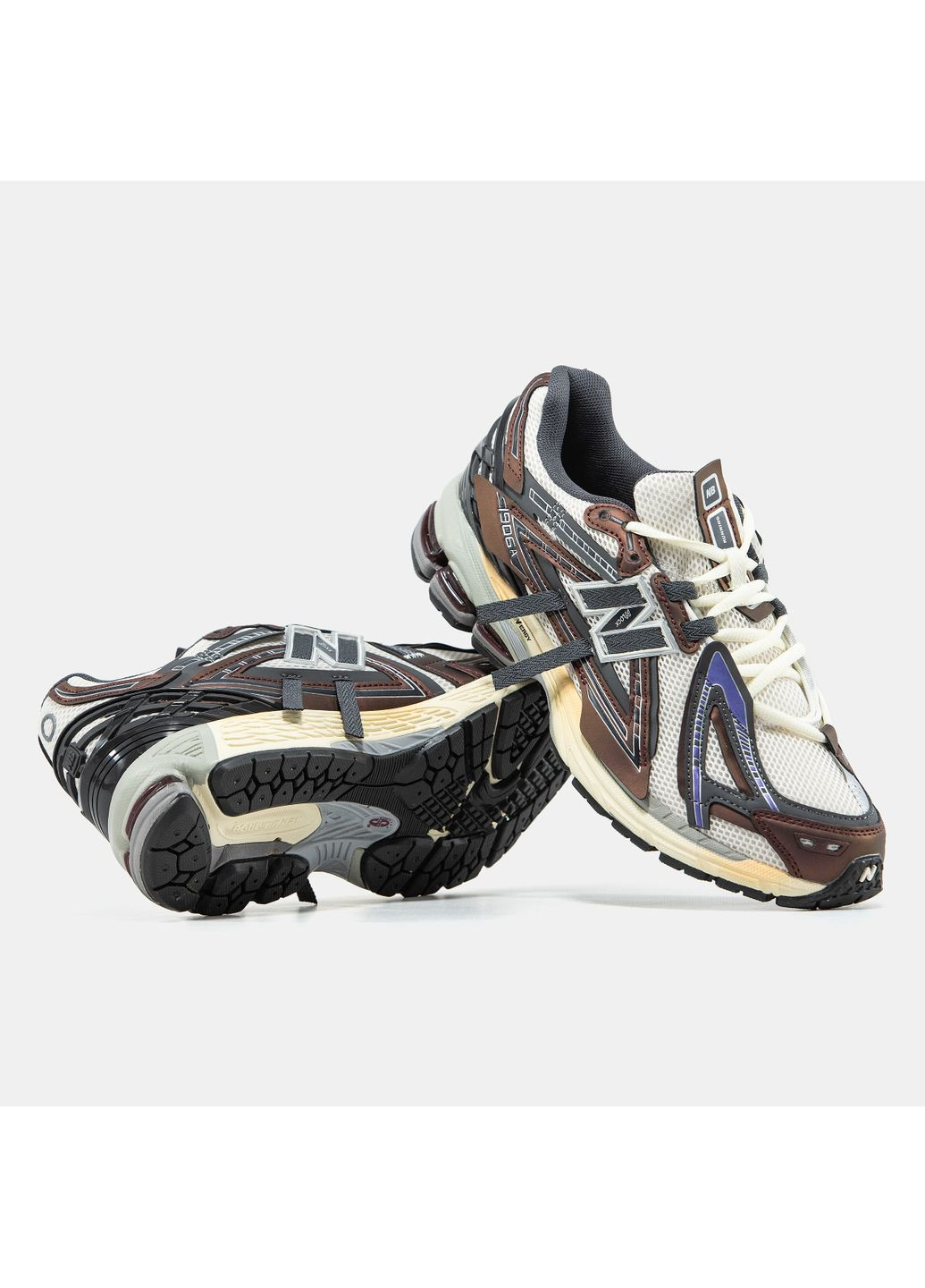 Кроссовки женские и мужские New Balance 1906 White Red Blue Grey | Нью Беланс 1906А белые No Brand белые демисезоны (365548521)