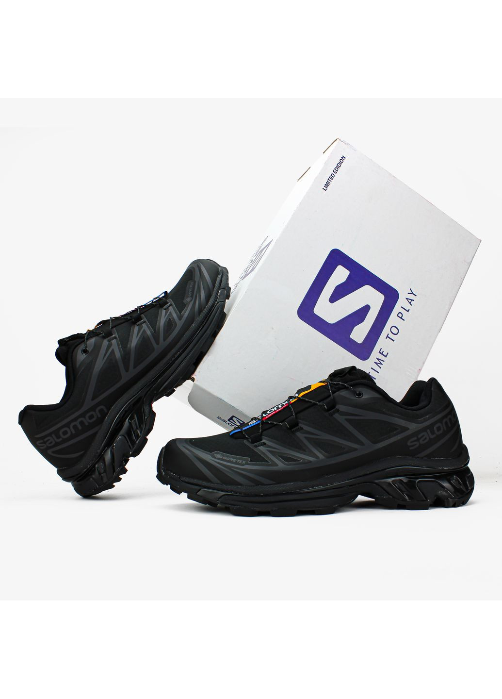 Чорні Осінні кросівки чоловічі salomon xt-6 adv dover black gore-tex | саломон хт-6 чорні No Brand