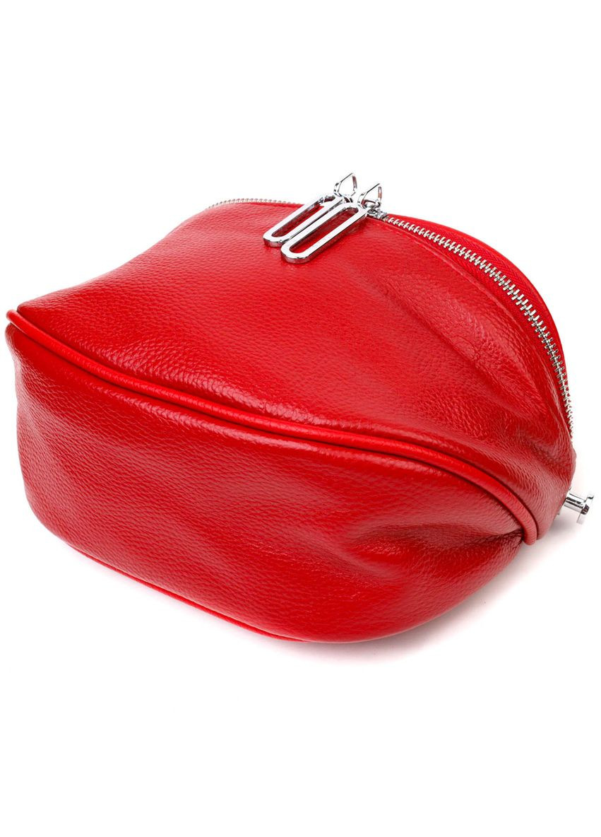 Жіноча напівкругла сумка через плече із натуральної шкіри з одним відділенням Vintage Червона (sku_22081) No Brand (329853477)