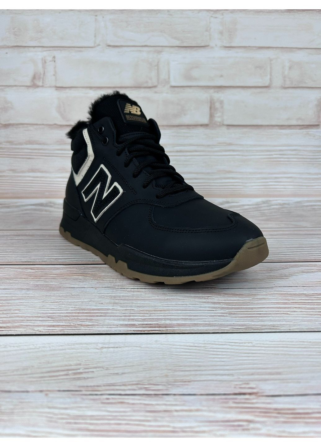 Чорні Зимовий чоловічі кросівки чорні високі зимові кросівки із шкіряні на плоскій підошві для прогулянок Barzoni