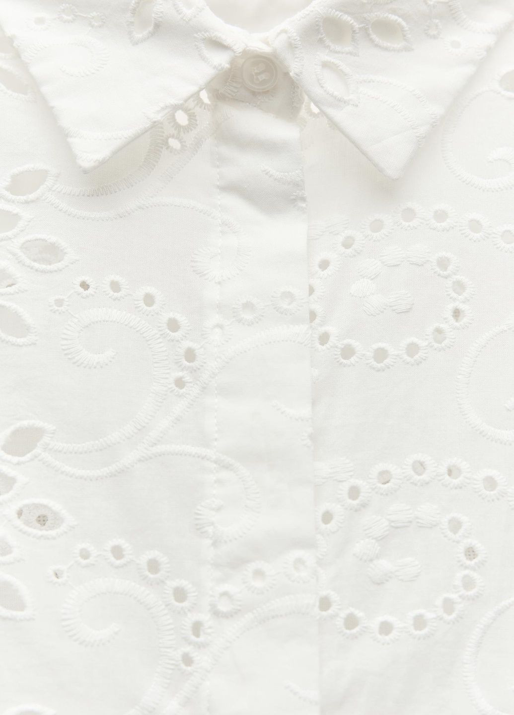 Белая повседневный рубашка с орнаментом Zara