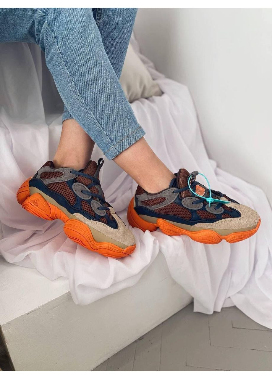 КРОСІВКИ ЖІНОЧІ ADIDAS YEEZY BOOST 500 ENFLAME АДІДАС ІЗІ БУСТ No Brand коричневі демісезони (367174009)