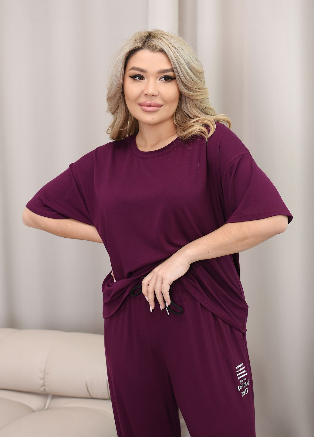 Костюм жіночий трійка літній (футболка + шорти + штани) No Brand (338182248)